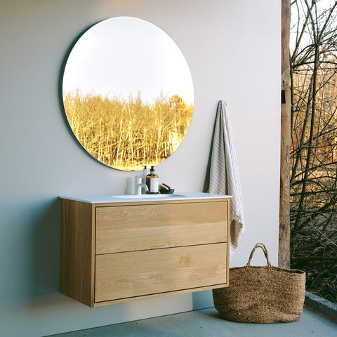 Badeværelsesmøbel | Egetræ | Halvt fordækt | 60 cm.