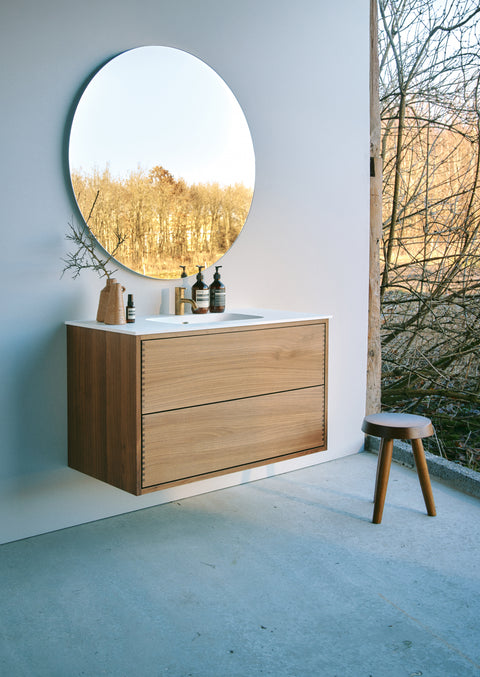 Badeværelsesmøbel | Valnød | Fingertappet | 120 cm.